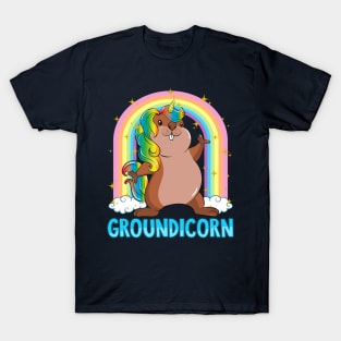 Groundhog Day Groundicorn Unicorn Cute Girly T-Shirt